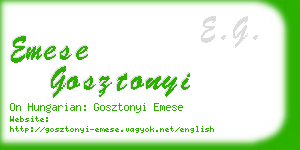emese gosztonyi business card